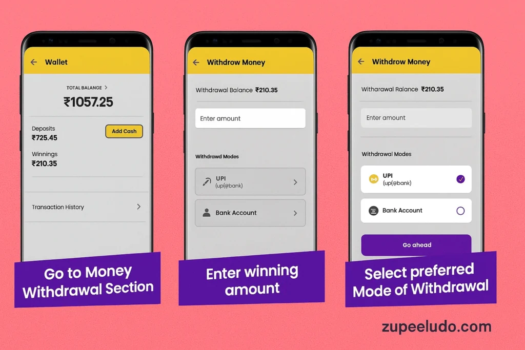 How to Instantly Withdraw Your Ludo Winnings on Zupee Ludo App